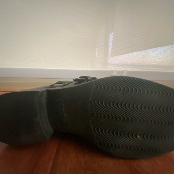 J.Crew mid calf boots chrome buckle, W7 Black Leather upper & lining. - Picture 6 of 7